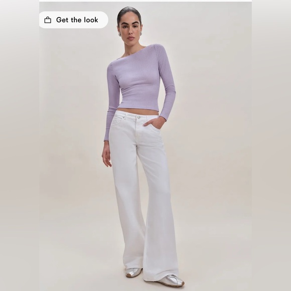 NWT Reformation Wiley Knit Top In Lavender, Size S - Picture 3 of 7